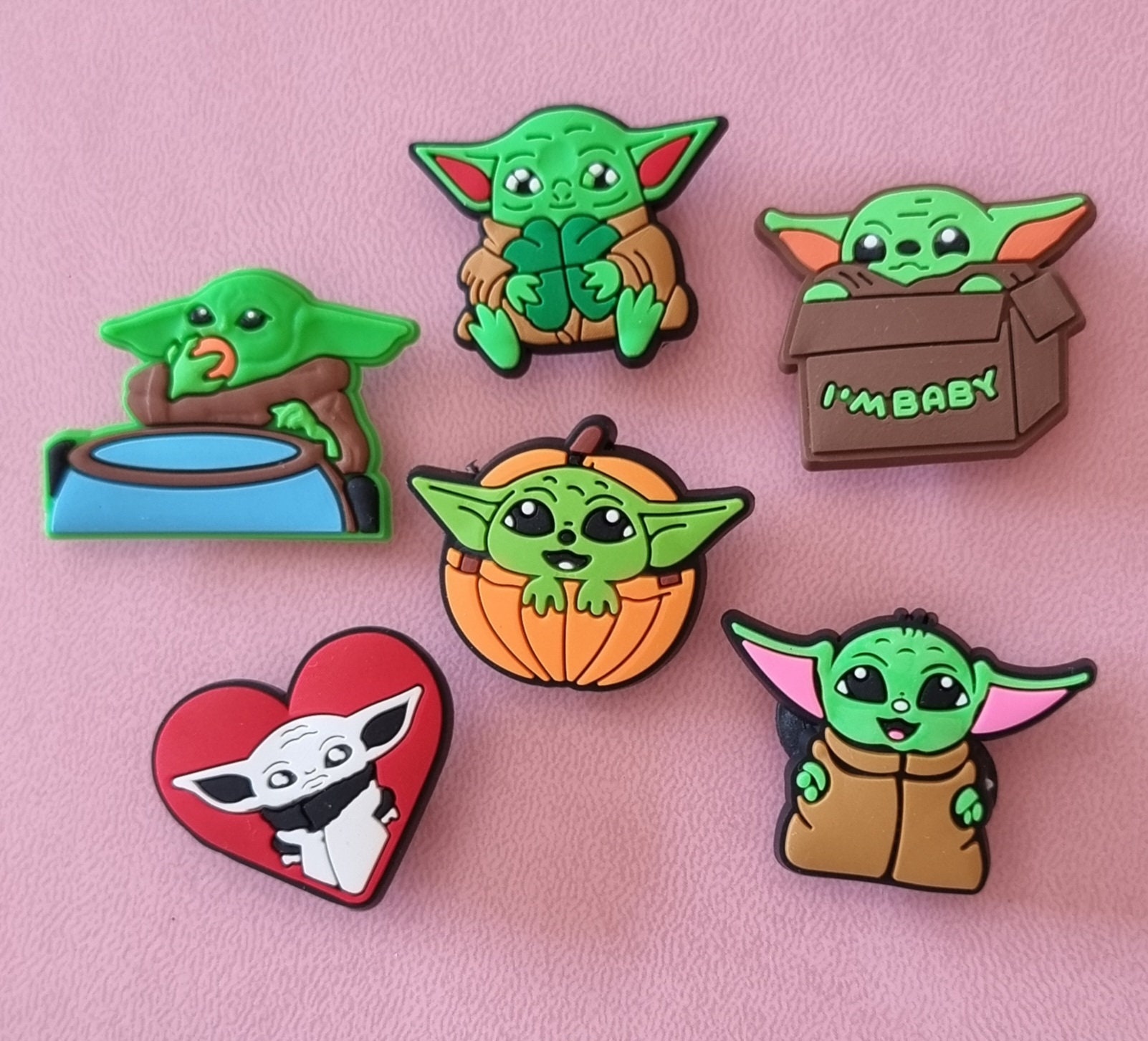 Set of 5 Baby Yoda Croc Jibbitz Bundle Etsy