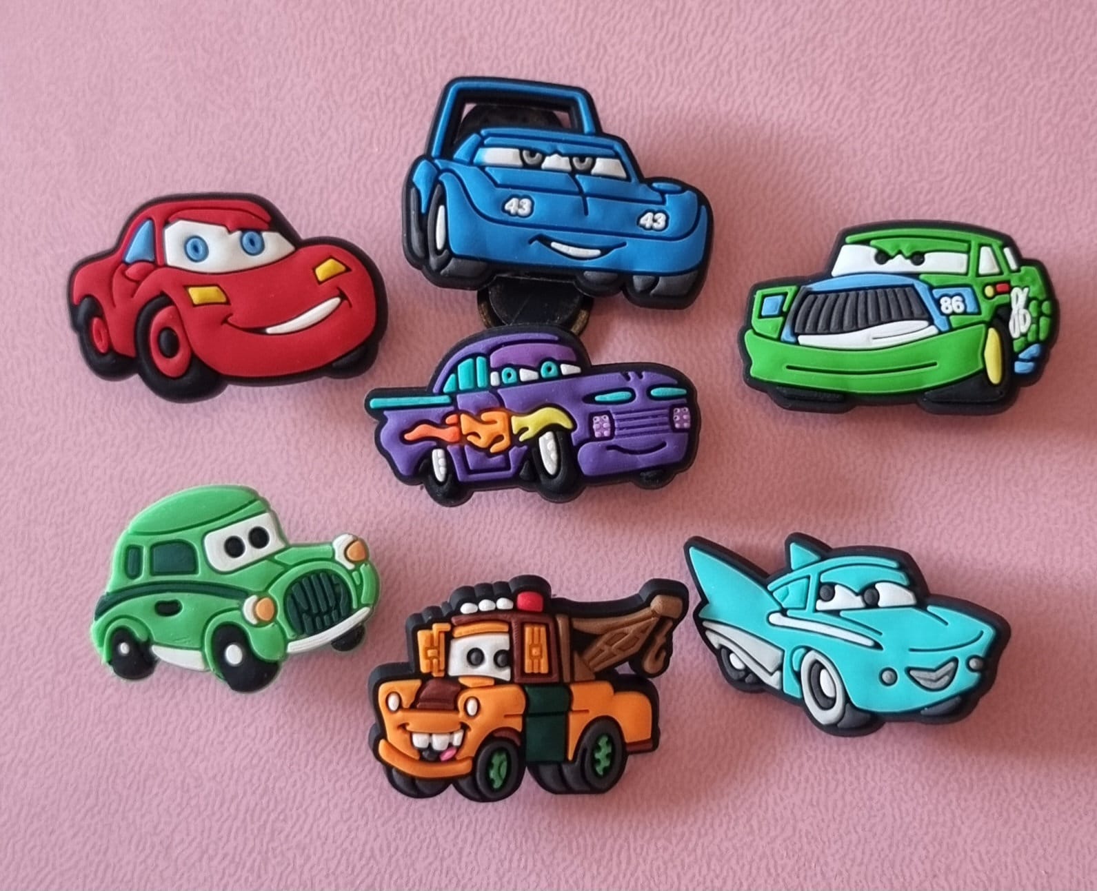 Set of 7 Disney Cars Croc Jibbitz Bundle Etsy