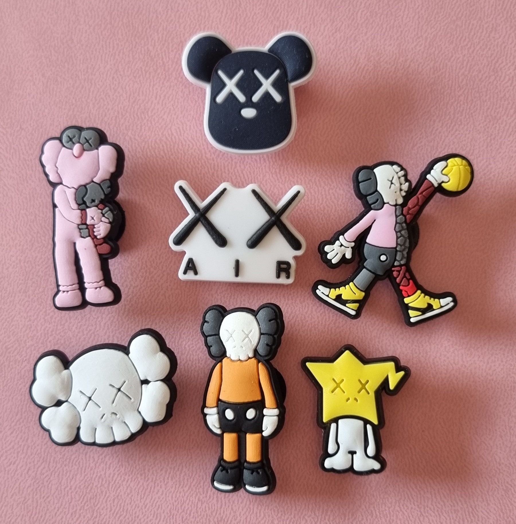 Set of 7 Kaws Croc Jibbitz Bundle Etsy