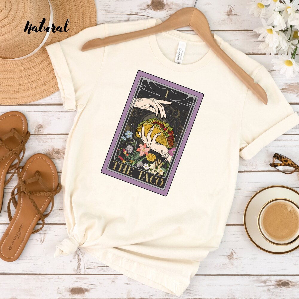 Tarot Shirt, Taco Tarot Shirt, Taco Shirt, Magic Shirt, Funny Shirt, Witchy Shirt,The Taco Tarottee, Divination Shirt, Vibes Shirt Onlytee