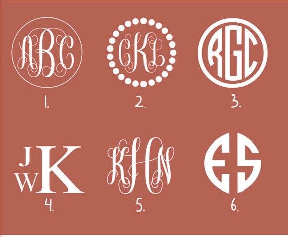 Personalized Monogram Vinyl Decal, Custom Laptop Sticker, teacher gifts, car monograms, gifts for mom, gifts for dad.