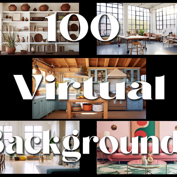 Virtual Background | Zoom Background | Digital Backgrounds | Home & Office Backgrounds | Zoom | Backdrop | Professional - Value Bundle Pack