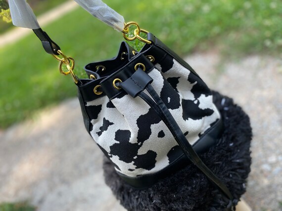Cow Print Bucket Purse Etsy