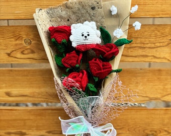 K-POP かぎ針編みブーケ | ARMYへのギフトブーケ