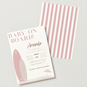 Custom Baby on Board! Baby Shower Invitation EDITABLE TEMPLATE