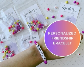 Taylor Swift Inspired Bracelet Making Kit DIY Personalized Friendship Bracelet Kit Custom Name Kid Birthday Party Favor Handmade Gift