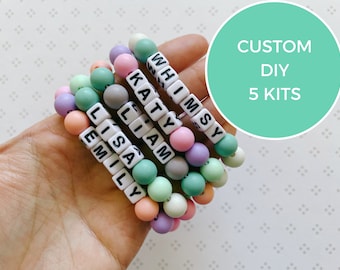 Bracelet Making Kit DIY Personalized Friendship Bracelet Kit Custom Name Kid Birthday Party Favor Handmade Gift Craft Kit