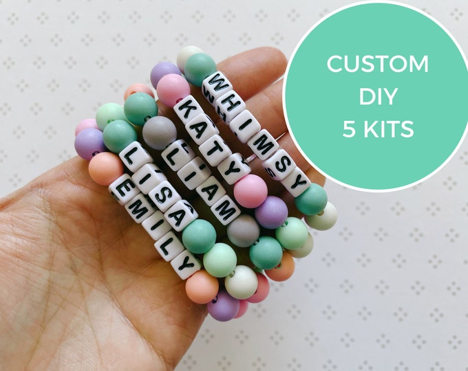 Bracelet Making Kit DIY Personalized Friendship Bracelet Kit Custom Name Kid Birthday Party Favor Handmade Gift Craft Kit