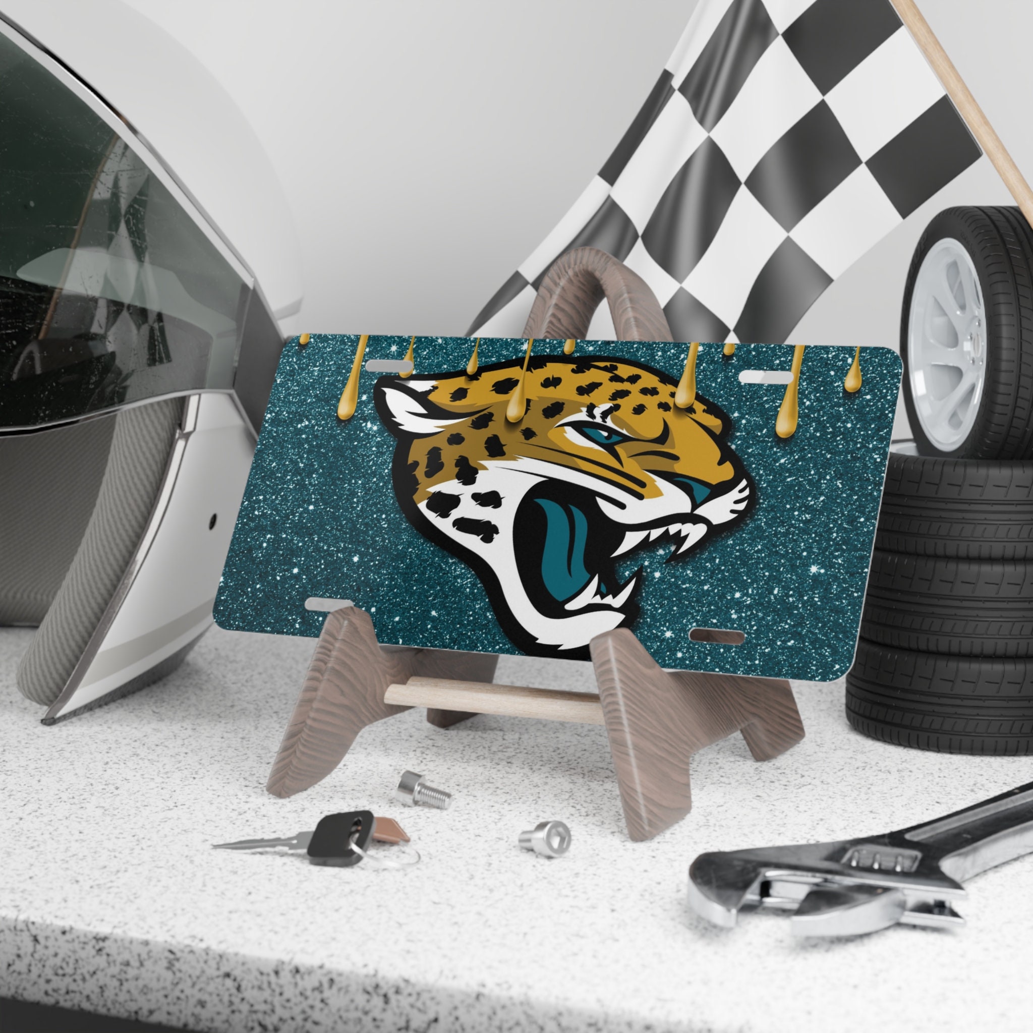 Jacksonville Jaguars Vanity License Plate. Aluminum Vanity License