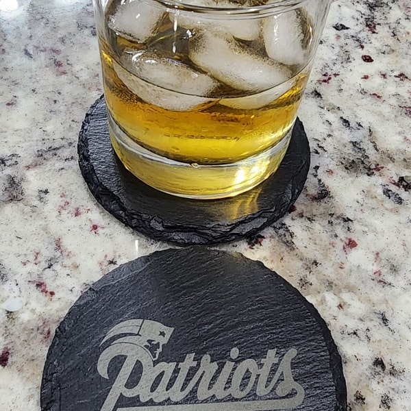 New England Patriots Slate Coasters  (Set of 6) gift.