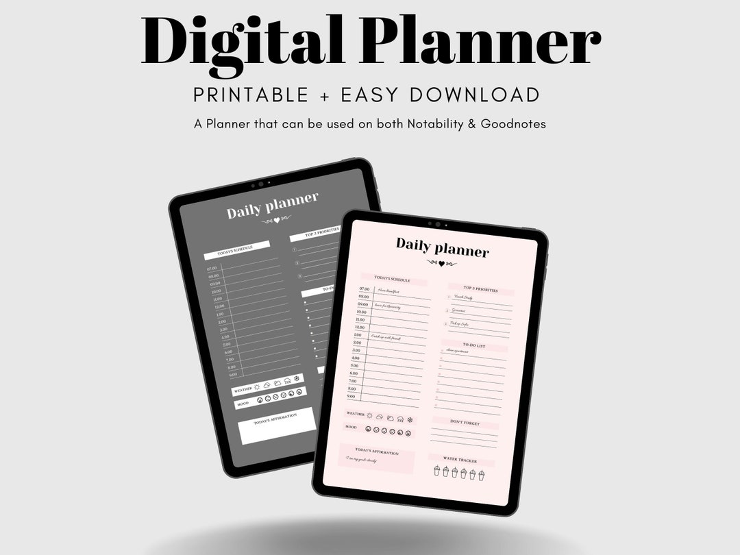 Digital Planner 2023 | Undated Planner | Daily Planner | Printable ...