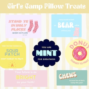 Girl&#39;s Camp Pillow Treats - DIGITAL DOWNLOAD
