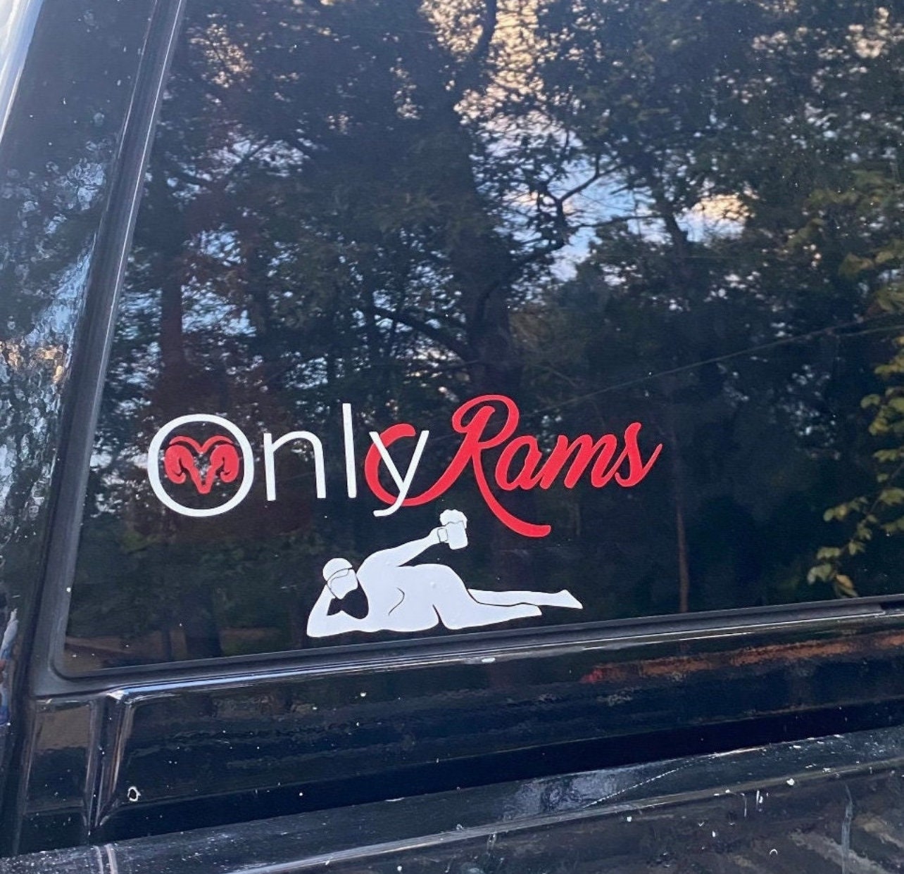 Only Rams Car Decal