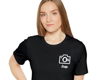 Oh Snap t-shirt, Photography t-shirt, Women's shirt, Men's shirt, Funny shirt, Unisex Jersey Short Sleeve Tee, Photographer shirt, Camera