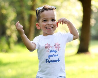 Toddler's 4th of July shirt, Toddler t-shirt, Toddler's Fine Jersey Tee, Baby you're a firework