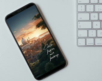 Catch Flights Not Feelings Phone Wallpaper, Rome Skyline