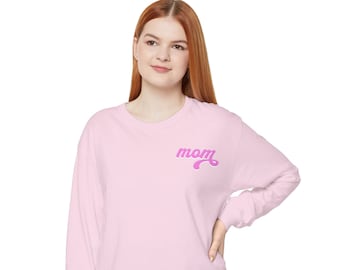 Comfort Colors Long Sleeve Mom, Mom Shirt, Mom Long Sleeve shirt, Comfort Colors Shirt, Unisex Garment-dyed Long Sleeve T-Shirt