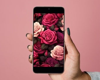 Roses Phone Wallpaper, Digital Download
