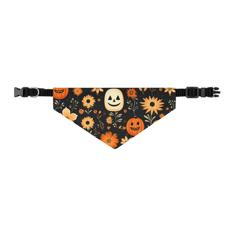 Halloween Dog Bandana, Fall Dog Bandana, Happy Pumpkins, Halloween Dog Outfit, Adjustable Pet Bandana Collar, Gift for Pets, Whimsigoth image 5