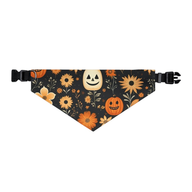 Halloween Dog Bandana, Fall Dog Bandana, Happy Pumpkins, Halloween Dog Outfit, Adjustable Pet Bandana Collar, Gift for Pets, Whimsigoth image 9