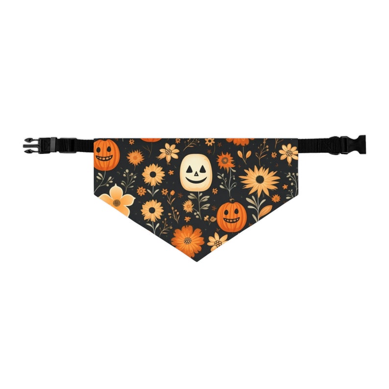 Halloween Dog Bandana, Fall Dog Bandana, Happy Pumpkins, Halloween Dog Outfit, Adjustable Pet Bandana Collar, Gift for Pets, Whimsigoth image 7