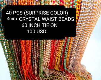 VENTE EN GROS Perles de taille en cristal, perles à nouer à la taille, perles de taille en vrac, perles de cristal à la taille pour femme, chaîne de ventre, chaîne de ventre, perles à la mode