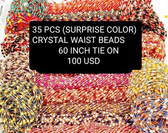 WHOLESALE CRYSTAL WAIST Beads,Tie on waist beads,Bulk waist beads,Crystal Waist Beads for Women,Tummy Chain,Belly Chain,Fashion WaistBead