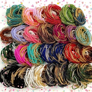 60 inch Colorful Seed Bead Waist Beads: Bohemian Body Jewelry