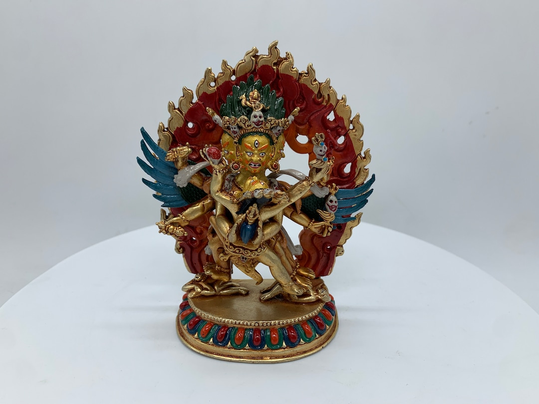 13 Cm Tall Fine Quality Vajrakillaya Statue, Copper Statue. Vajrakumara ...