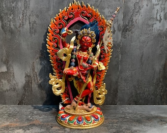 36 cm best quality colorful vajrabarahi. Dorje Phagmo statue. hand crafted copper vajrabarahi. wisdom dakini. Bajrabarahi.
