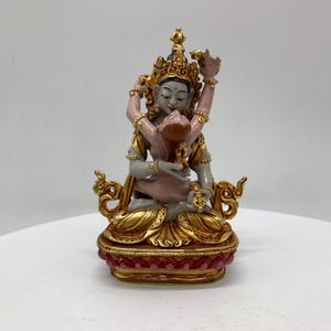 ネパールパタン製 仏像 ヴァジュラパーニ 金剛手 銅製総金箔006