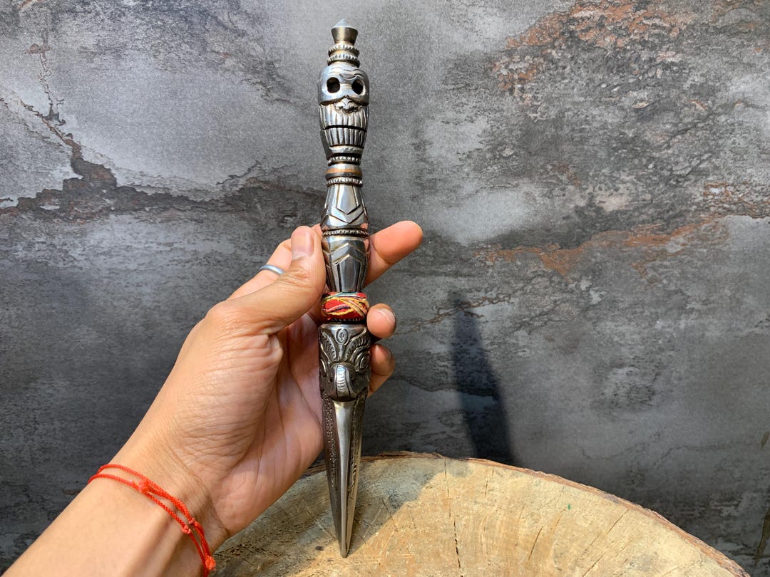 26 Cm Skull Phurba. Cho Phur. Consecrated Phurba. Pure Iron Kilaya ...