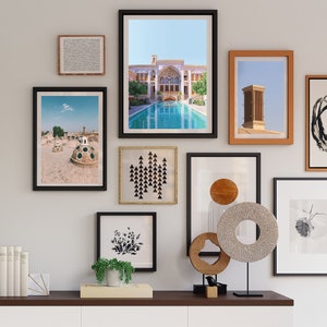 Conjunto de fotografías de arquitectura persa de Yazd: Arte mural imprimible (descarga digital)