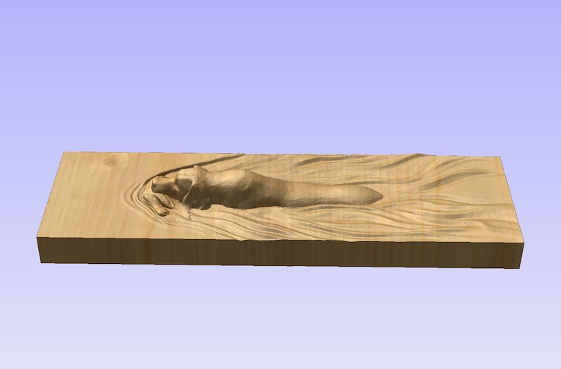 May include: A wooden plaque with a carved image of a dog lying down. The dog is carved in a realistic style and appears to be a Labrador Retriever.