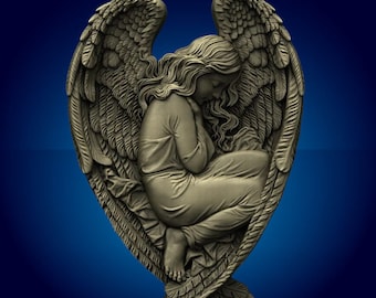 Alas de ángel para niño (archivo STL 3D): corte con fresadora CNC (archivo digital)