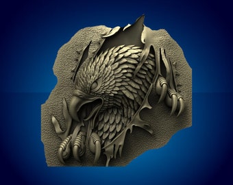 eaglerip、3D CNCルーターファイル、3D STLファイル、vectric、aspire