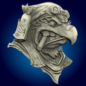 piloto águila, archivos de enrutador CNC 3D, archivo stl 3d, vectric, aspire, easel, archivos de corte cnc, archivos 2.5d