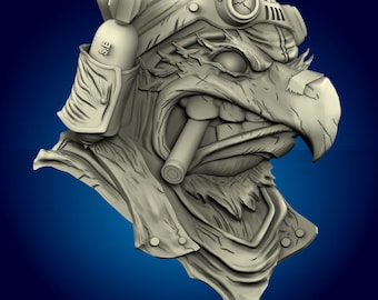 eagle pilot,3D CNC Router Files, 3d stl file, vectric,aspire,easel, cnc cut files, 2.5d files