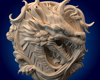 dragon 3D CNC Router Files, 3d stl file, vectric,aspire,easel, cnc cut files, 2.5d files