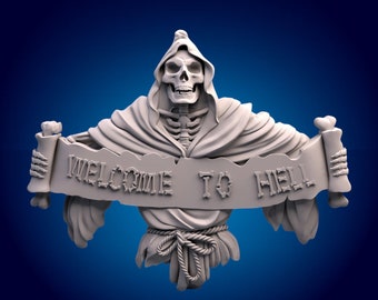 Bienvenido al modelo 3D de Hell Skull: archivos de enrutador CNC (STL)