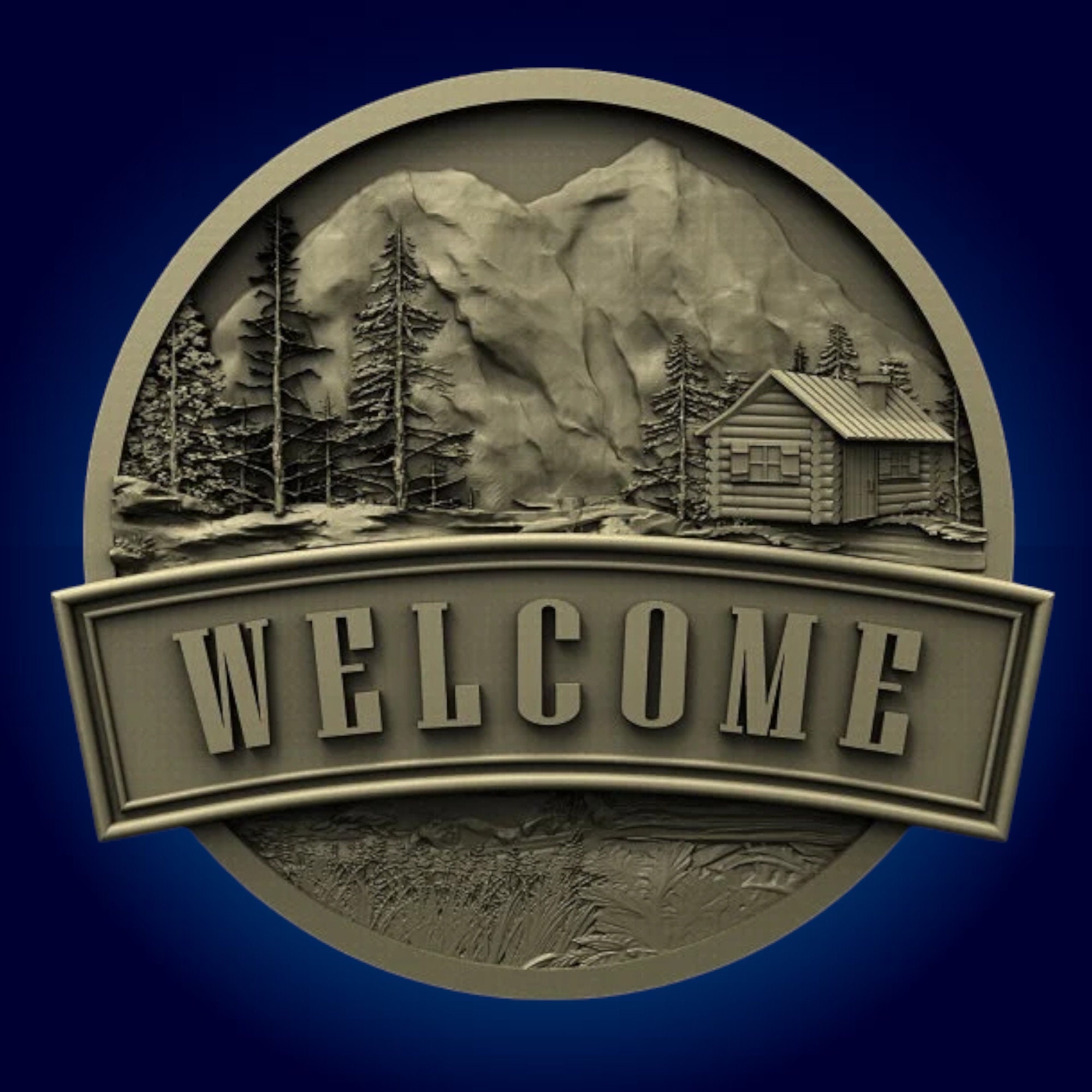 Welcomesign Revit Cabin Welcome Sign: 3D CNC Router Files (STL) - Etsy