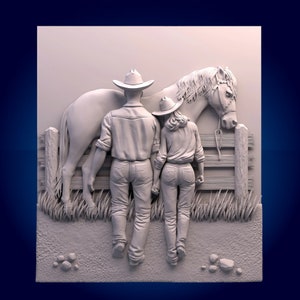 amor de vaquero, campo, casa de campo, archivos de enrutador CNC 3D, archivo stl 3d, vectric, aspire, caballete, archivos de corte cnc, archivos 2.5d