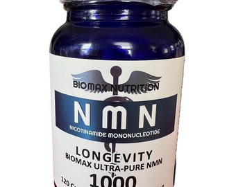 Pure 99% - NMN - 120 capsule/250mg - 30 grams, Nicotinamide Mononucleotide/ Longevity