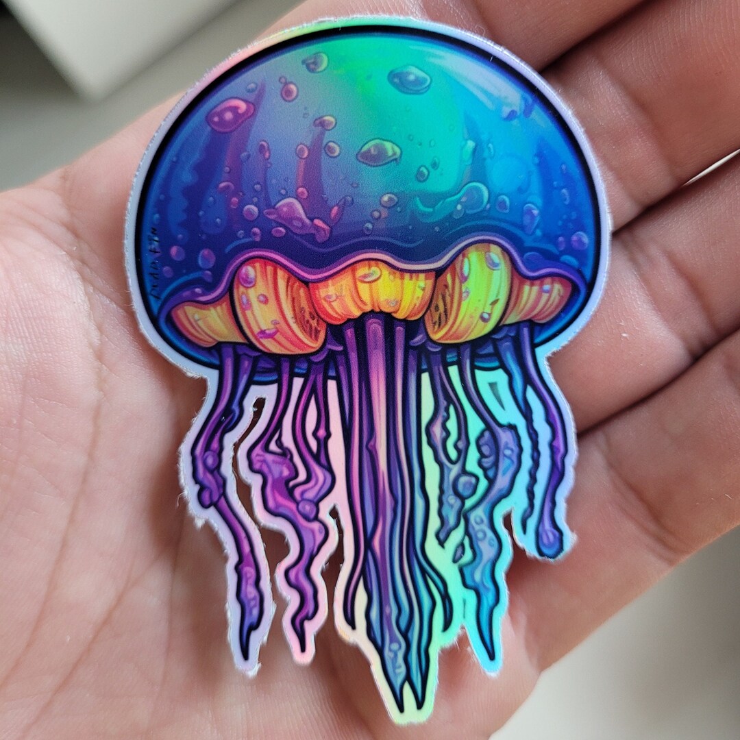 Holographic Psychedelic Jelly Sticker P81 Etsy