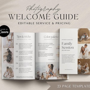 Photography Welcome Guide | Family Photography Style Guide | Photographer Pricing Template | Client guide for photographers | Family Session