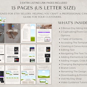 Etsy Seller Templates, Thank you note for digital download, Canva share page, Canva Download Instructions Template, Etsy Digital Product Instructions, page to share links, etsy seller, Canva product instructions, Canva product template