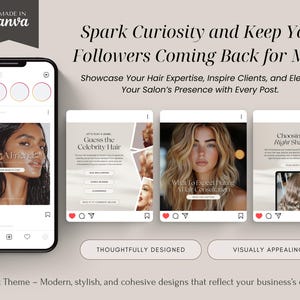 Instagram hair templates, canva template bundle, quotes for instagram, photos for instagram, content for instagram, hair artist instagram posts, aesthetic theme instagram, instagram portrait posts