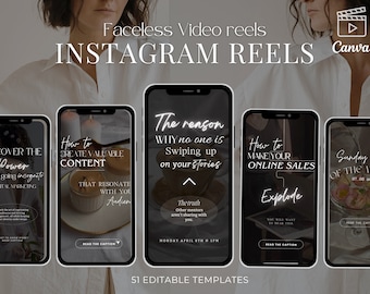 51 Faceless Reels, Instagram Video Reels, Coach Instagram Reels, Social Media Vorlagen, Instagram Coaching, Aesthetic Reel Videos