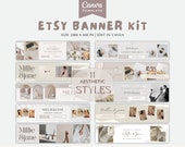Etsy Banner Template Bundle, Etsy Shop Banners, Etsy Shop Kit, Sell On Etsy, Etsy Banner Mockups, Etsy Shop Bundle, Etsy Branding, Canva