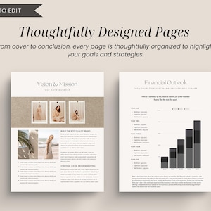 Digital business plan, business book aesthetic, business plan template, business canva template, business work book, start up business plan, printable business book, editable business planner, Minimal business template, small business plan